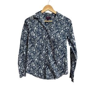J. Crew + Liberty Art Fabrics Blue Floral Button Down 2